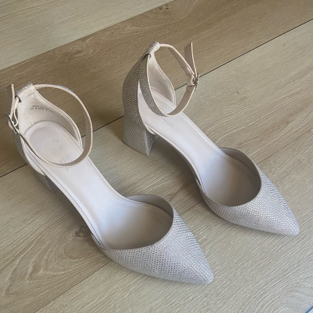 Silver Block Heels